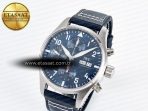 Pilot’s Watch IW388102 BLSF 1:1 Best Edition Performance Chronograph 41mm SS Blue Dial On Blue Rubber Strap A7750 to 69385