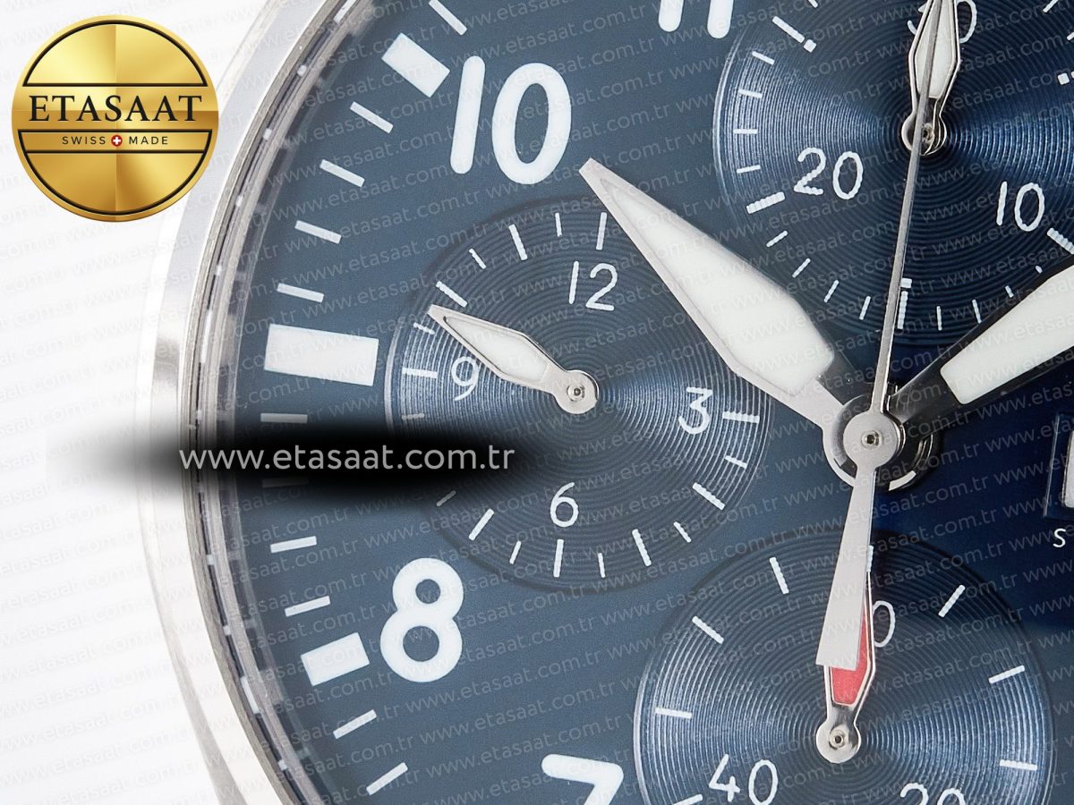 Pilot’s Watch IW388102 BLSF 1:1 Best Edition Performance Chronograph 41mm SS Blue Dial On Blue Rubber Strap A7750 to 69385 - Görsel 13