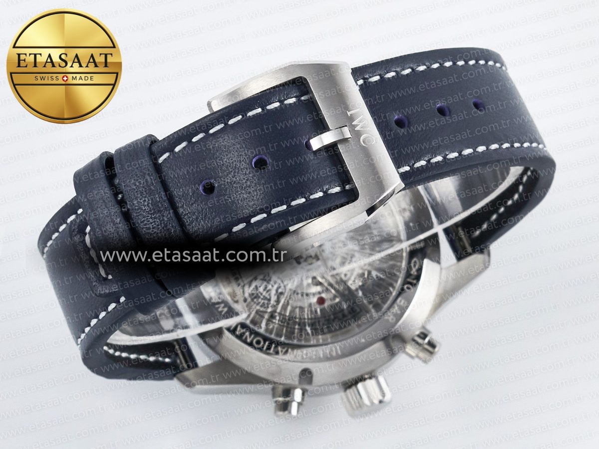 Pilot’s Watch IW388102 BLSF 1:1 Best Edition Performance Chronograph 41mm SS Blue Dial On Blue Rubber Strap A7750 to 69385 - Görsel 17