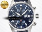 Pilot’s Watch IW388102 BLSF 1:1 Best Edition Performance Chronograph 41mm SS Blue Dial On Blue Rubber Strap A7750 to 69385 - Görsel 4