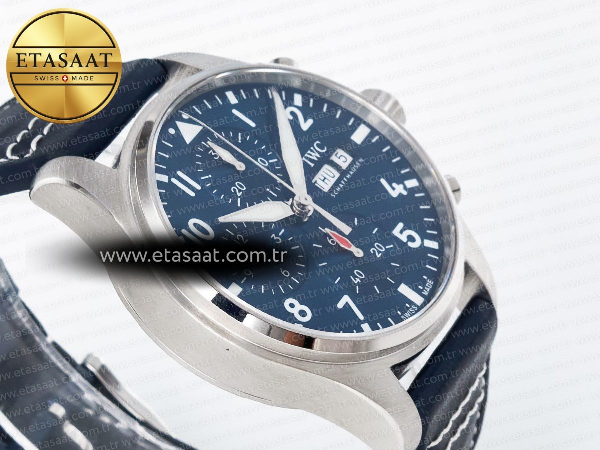 Pilot’s Watch IW388102 BLSF 1:1 Best Edition Performance Chronograph 41mm SS Blue Dial On Blue Rubber Strap A7750 to 69385 - Görsel 7
