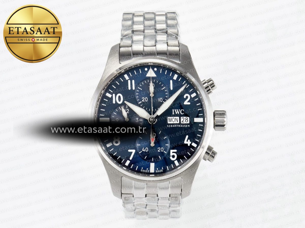 Pilot’s Watch IW388102 BLSF 1:1 Best Edition Performance Chronograph 41mm SS Blue Dial On Stainless steel bracelet A7750 to 69385 - Görsel 3
