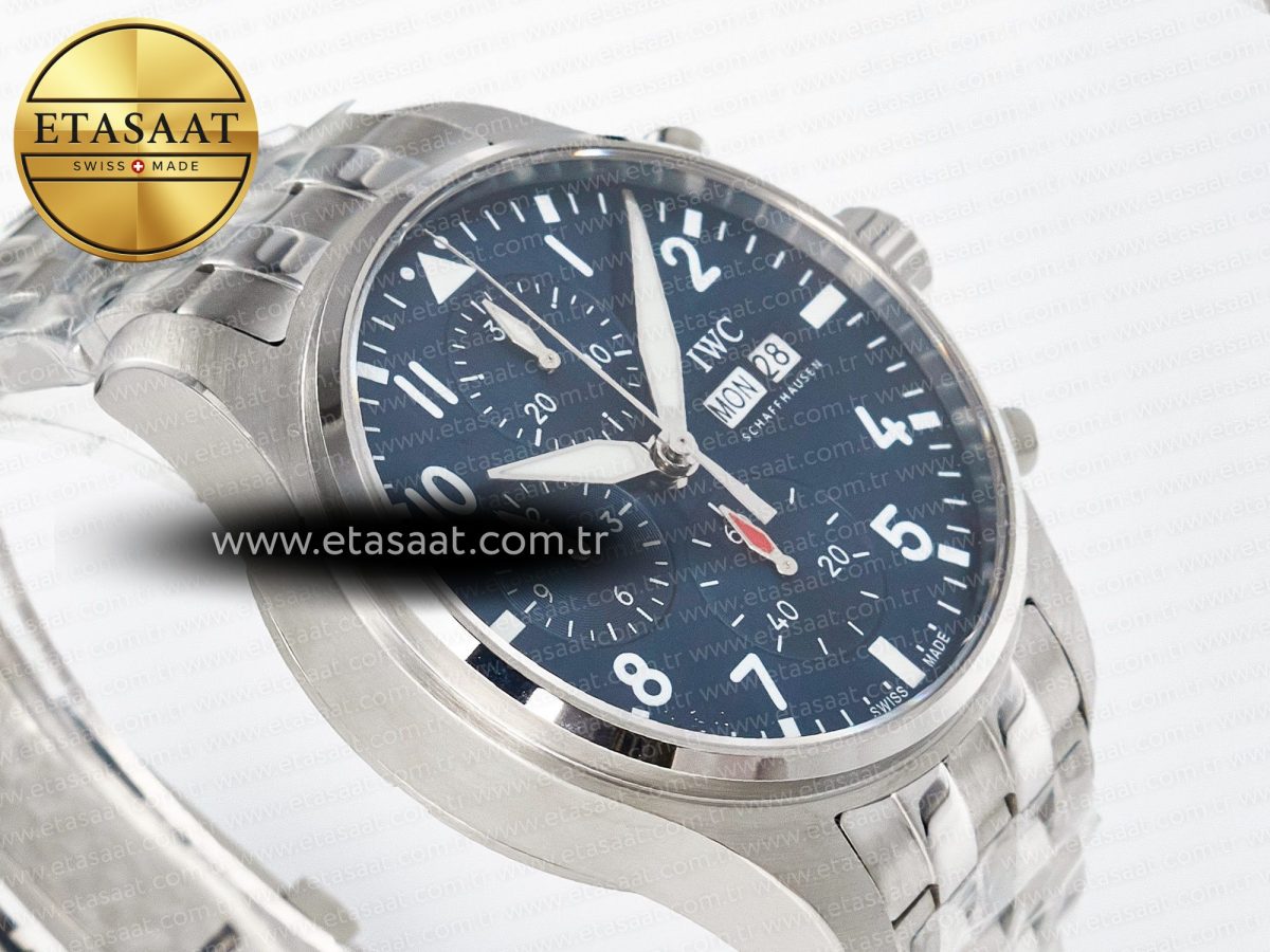 Pilot’s Watch IW388102 BLSF 1:1 Best Edition Performance Chronograph 41mm SS Blue Dial On Stainless steel bracelet A7750 to 69385 - Görsel 7