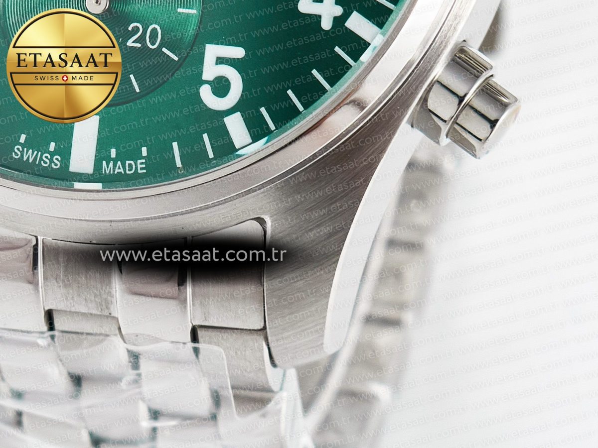 Pilot’s Watch IW388104 BLSF 1:1 Best Edition Performance Chronograph 41mm SS Green Dial On Stainless steel bracelet A7750 to 69385 - Görsel 14