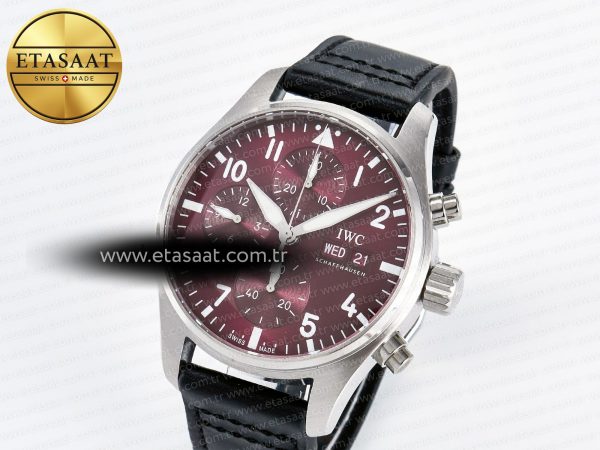 Pilot’s Watch IW388107 BLSF 1:1 Best Edition Performance Chronograph 41mm Chinese New Year Special Edition SS Red Dial On Black Rubber Strap A7750 to 69385