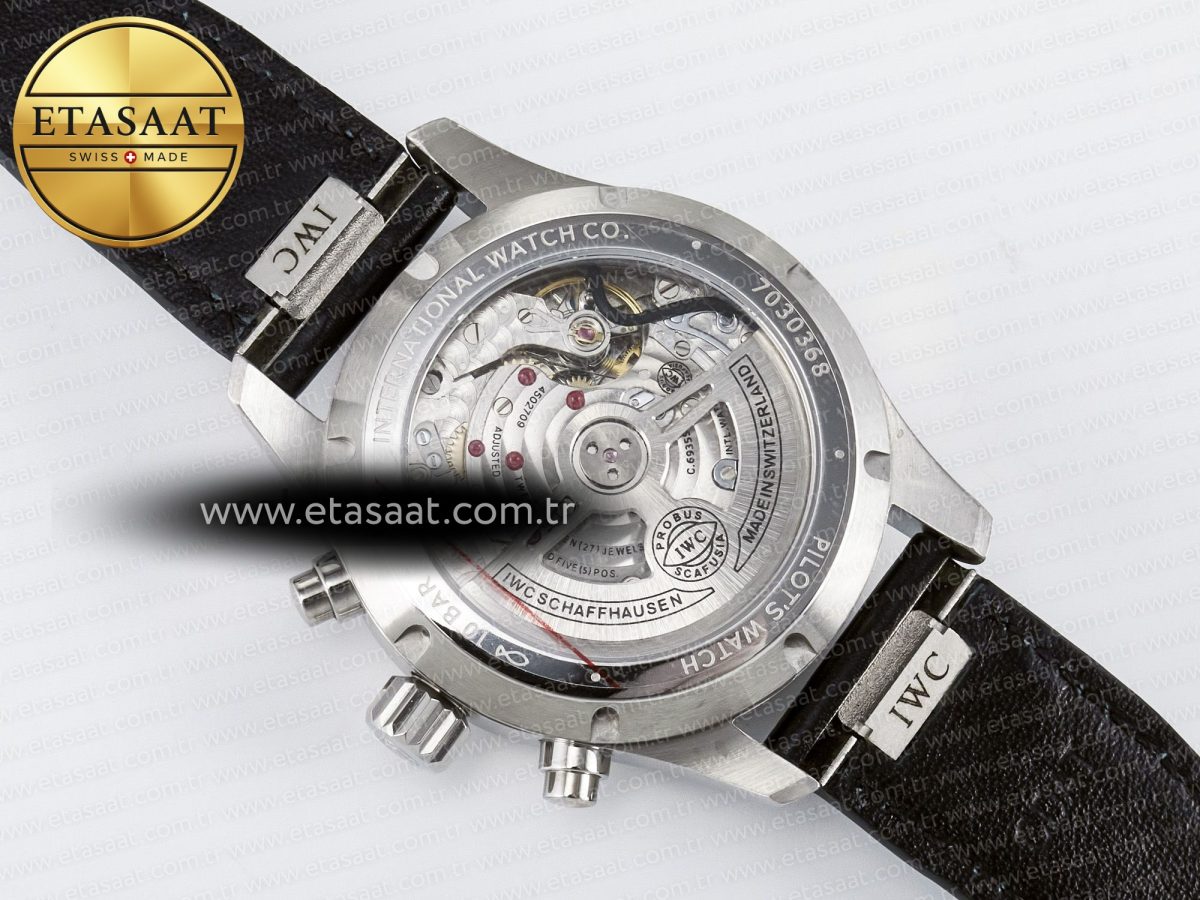 Pilot’s Watch IW388107 BLSF 1:1 Best Edition Performance Chronograph 41mm Chinese New Year Special Edition SS Red Dial On Black Rubber Strap A7750 to 69385 - Görsel 18