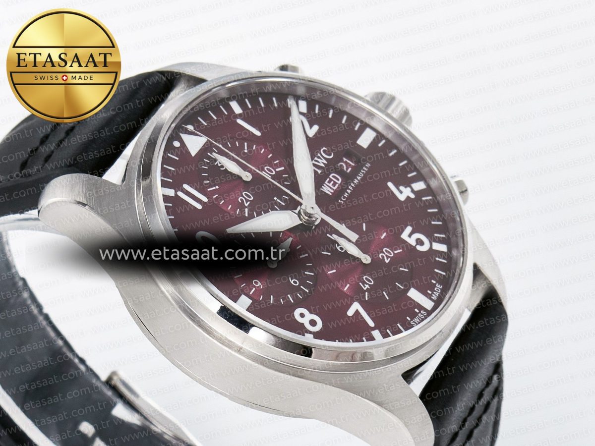 Pilot’s Watch IW388107 BLSF 1:1 Best Edition Performance Chronograph 41mm Chinese New Year Special Edition SS Red Dial On Black Rubber Strap A7750 to 69385 - Görsel 7
