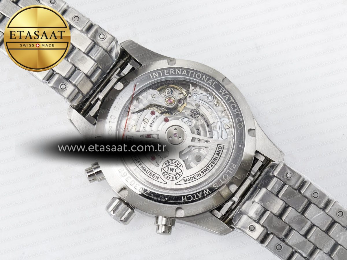 Pilot’s Watch IW388107 BLSF 1:1 Best Edition Performance Chronograph 41mm Chinese New Year Special Edition SS Red Dial On Stainless steel bracelet A7750 to 69385 - Görsel 18