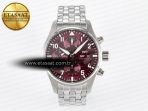 Pilot’s Watch IW388107 BLSF 1:1 Best Edition Performance Chronograph 41mm Chinese New Year Special Edition SS Red Dial On Stainless steel bracelet A7750 to 69385 - Görsel 3