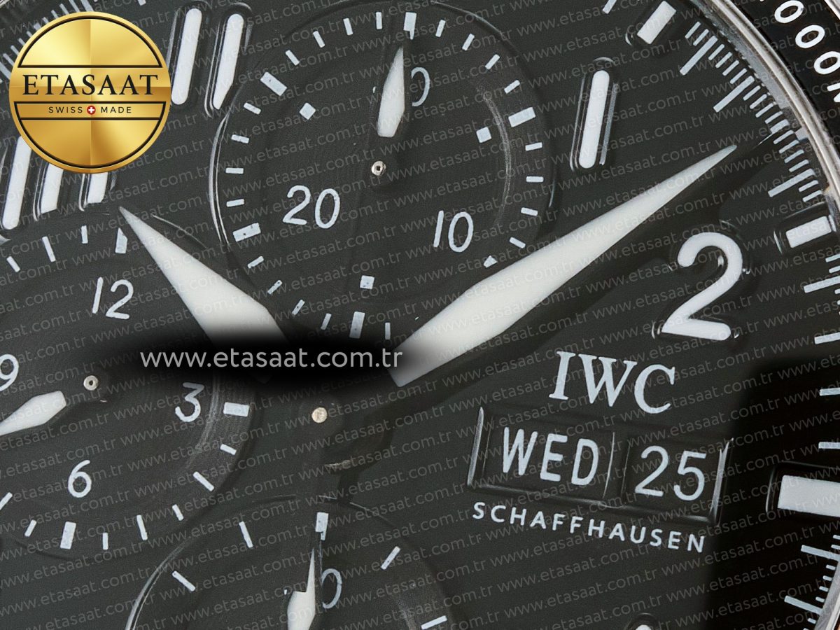 Pilot’s Watch IW388305 BLSF 1:1 Best Edition Performance Chronograph 41mm Mercedes-AMG F1 Team SS Black Dial On Black EasX-CHANGE System Rubber Strap A7750 to 69385 - Görsel 10