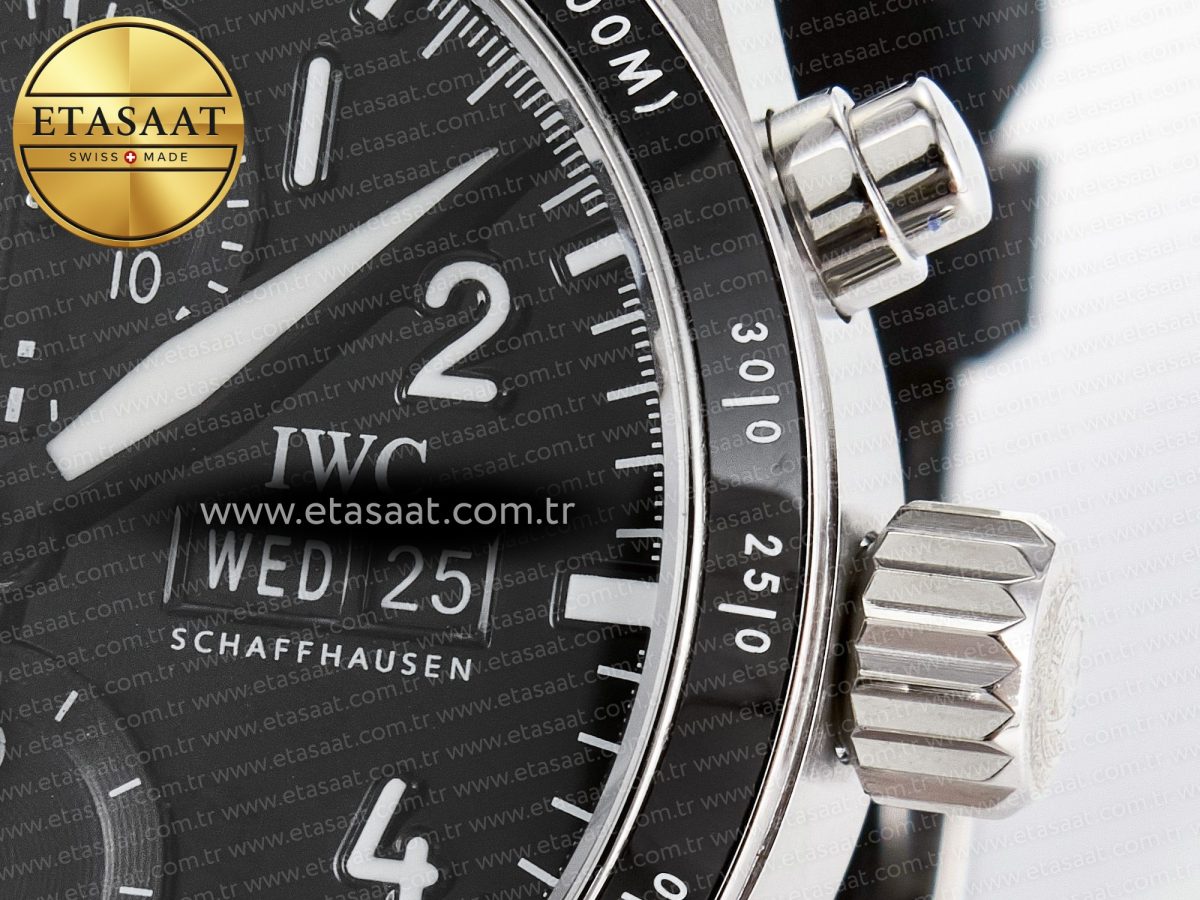 Pilot’s Watch IW388305 BLSF 1:1 Best Edition Performance Chronograph 41mm Mercedes-AMG F1 Team SS Black Dial On Black EasX-CHANGE System Rubber Strap A7750 to 69385 - Görsel 11