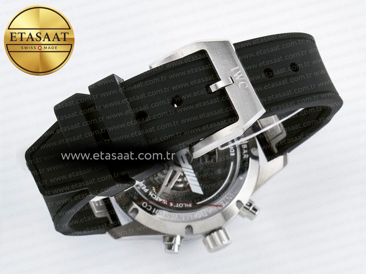 Pilot’s Watch IW388305 BLSF 1:1 Best Edition Performance Chronograph 41mm Mercedes-AMG F1 Team SS Black Dial On Black EasX-CHANGE System Rubber Strap A7750 to 69385 - Görsel 17