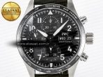 Pilot’s Watch IW388305 BLSF 1:1 Best Edition Performance Chronograph 41mm Mercedes-AMG F1 Team SS Black Dial On Black EasX-CHANGE System Rubber Strap A7750 to 69385 - Görsel 4