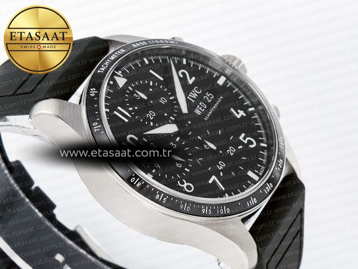 Pilot’s Watch IW388305 BLSF 1:1 Best Edition Performance Chronograph 41mm Mercedes-AMG F1 Team SS Black Dial On Black EasX-CHANGE System Rubber Strap A7750 to 69385 - Görsel 7