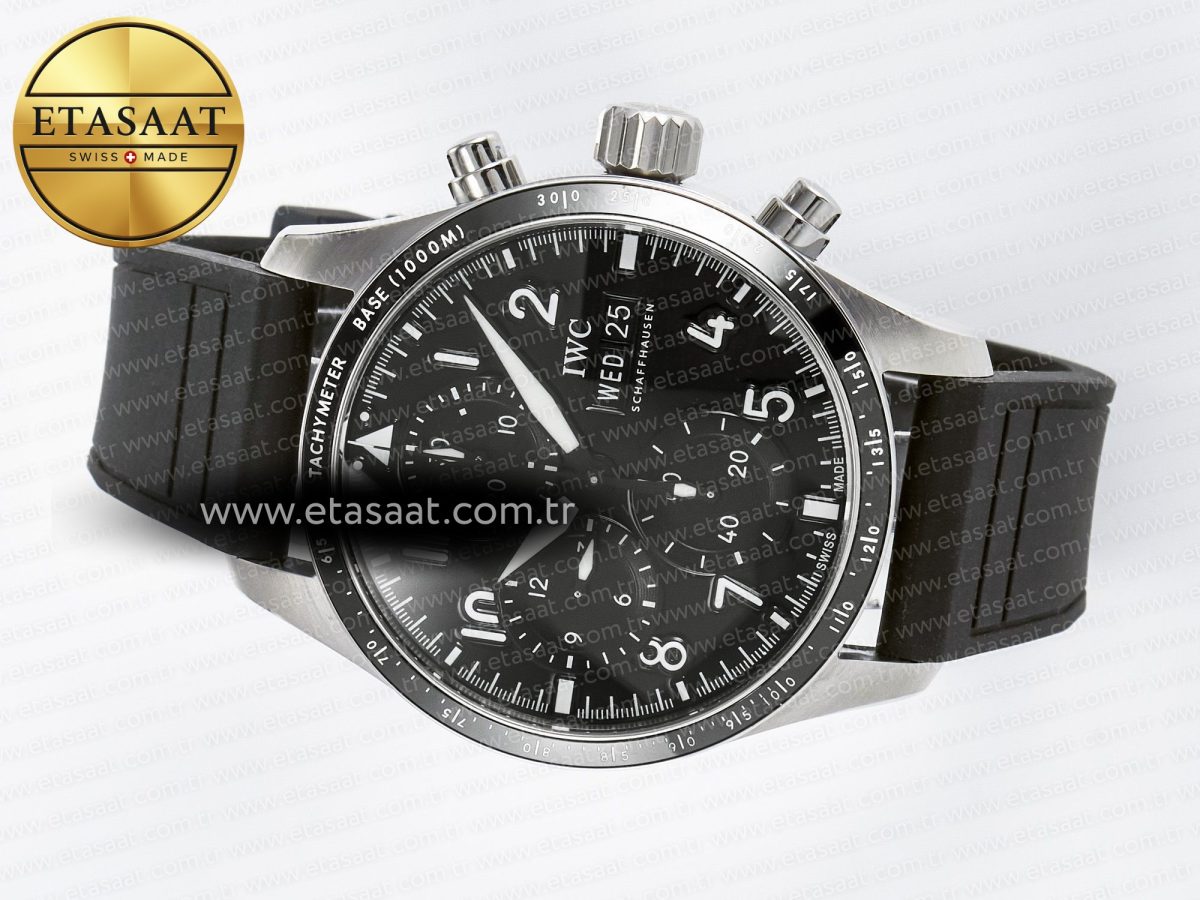 Pilot’s Watch IW388305 BLSF 1:1 Best Edition Performance Chronograph 41mm Mercedes-AMG F1 Team SS Black Dial On Black EasX-CHANGE System Rubber Strap A7750 to 69385 - Görsel 9