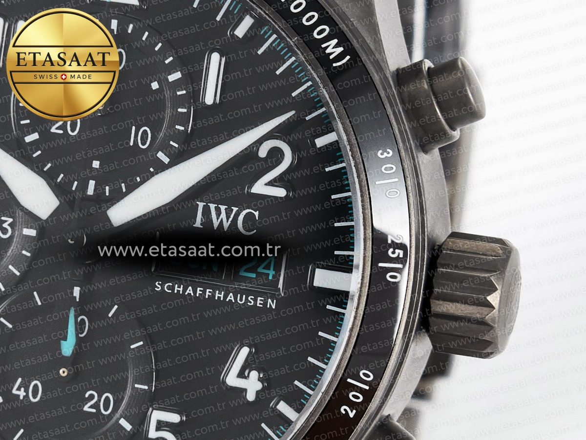 Pilot’s Watch IW388307 BLSF 1:1 Best Edition Performance Chronograph 41mm Mercedes-AMG F1 Team SS Black Dial On Black EasX-CHANGE System Ceramic Strap A7750 to 69385 - Görsel 11