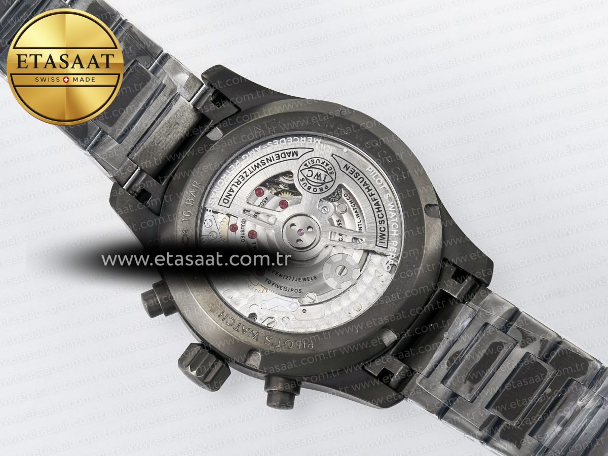Pilot’s Watch IW388307 BLSF 1:1 Best Edition Performance Chronograph 41mm Mercedes-AMG F1 Team SS Black Dial On Black EasX-CHANGE System Ceramic Strap A7750 to 69385 - Görsel 18