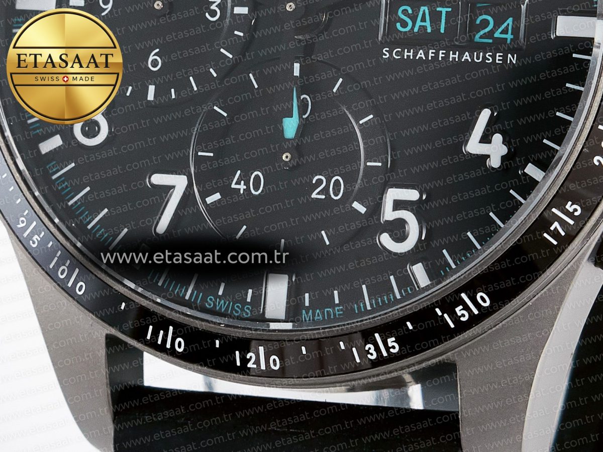 Pilot’s Watch IW388307 BLSF 1:1 Best Edition Performance Chronograph 41mm Mercedes-AMG F1 Team SS Black Dial On Black EasX-CHANGE System Rubber Strap A7750 to 69385 - Görsel 12