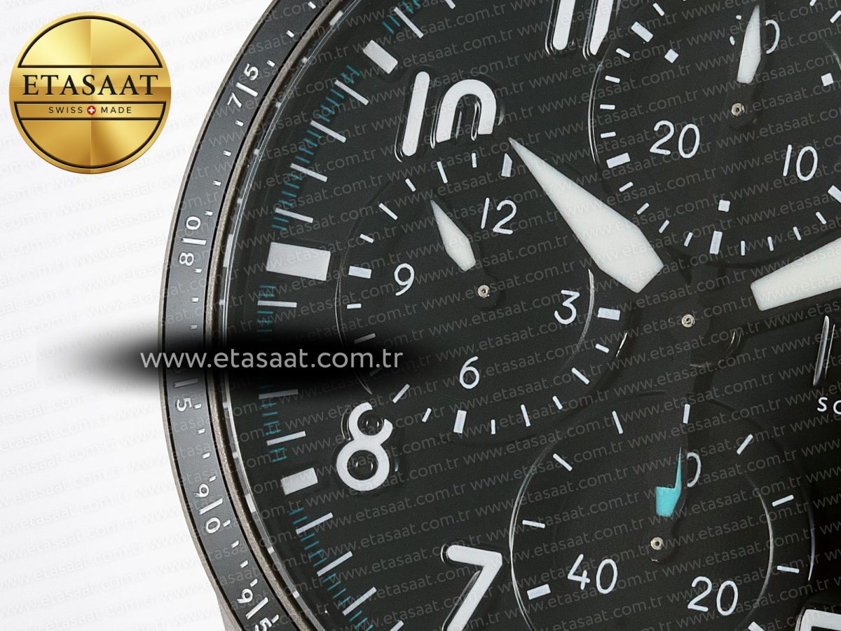 Pilot’s Watch IW388307 BLSF 1:1 Best Edition Performance Chronograph 41mm Mercedes-AMG F1 Team SS Black Dial On Black EasX-CHANGE System Rubber Strap A7750 to 69385 - Görsel 13