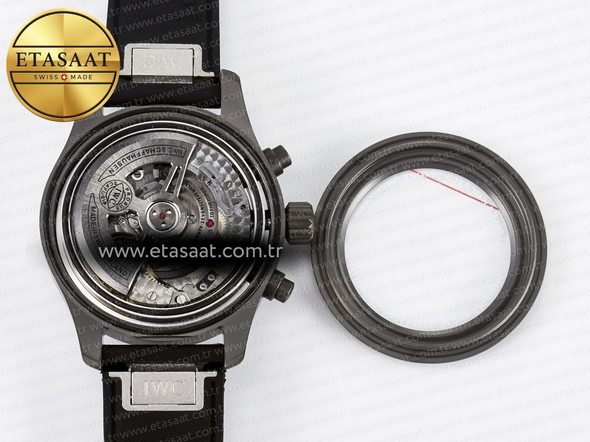 Pilot’s Watch IW388307 BLSF 1:1 Best Edition Performance Chronograph 41mm Mercedes-AMG F1 Team SS Black Dial On Black EasX-CHANGE System Rubber Strap A7750 to 69385 - Görsel 19