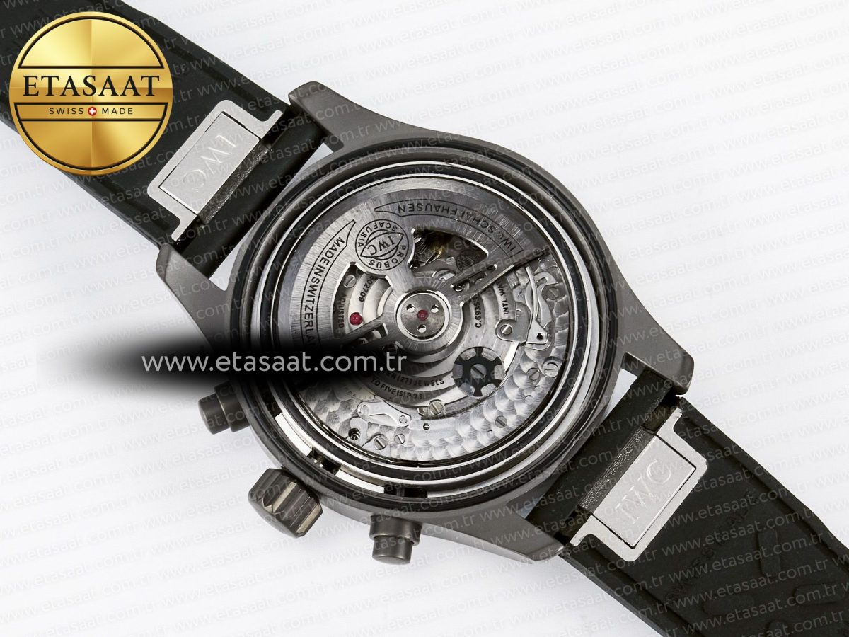 Pilot’s Watch IW388307 BLSF 1:1 Best Edition Performance Chronograph 41mm Mercedes-AMG F1 Team SS Black Dial On Black EasX-CHANGE System Rubber Strap A7750 to 69385 - Görsel 20