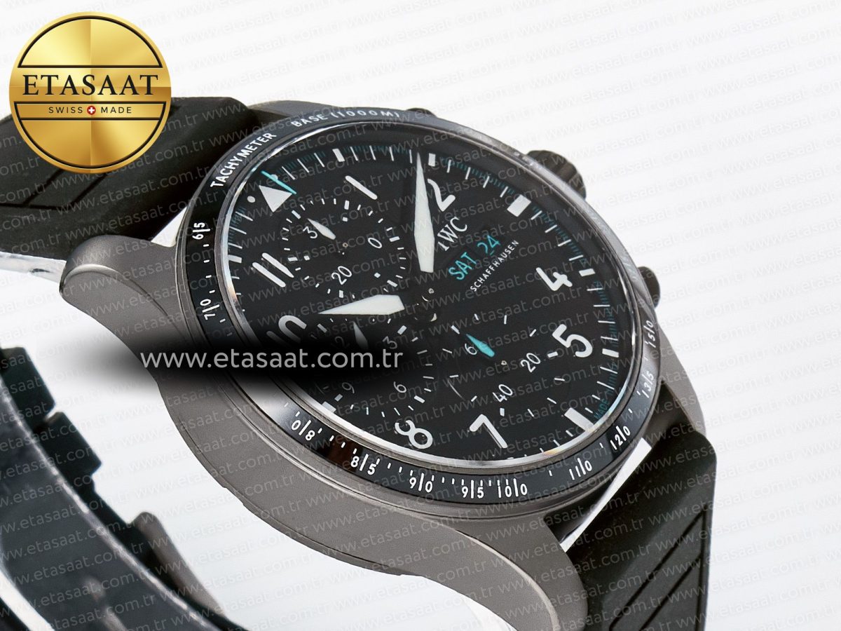 Pilot’s Watch IW388307 BLSF 1:1 Best Edition Performance Chronograph 41mm Mercedes-AMG F1 Team SS Black Dial On Black EasX-CHANGE System Rubber Strap A7750 to 69385 - Görsel 7