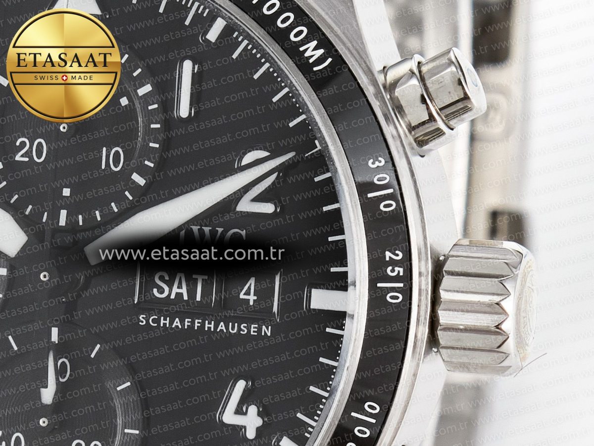 Pilot’s Watch IW388307 BLSF 1:1 Best Edition Performance Chronograph 41mm Mercedes-AMG F1 Team SS Black Dial On Stainless steel bracelet A7750 to 69385 - Görsel 11