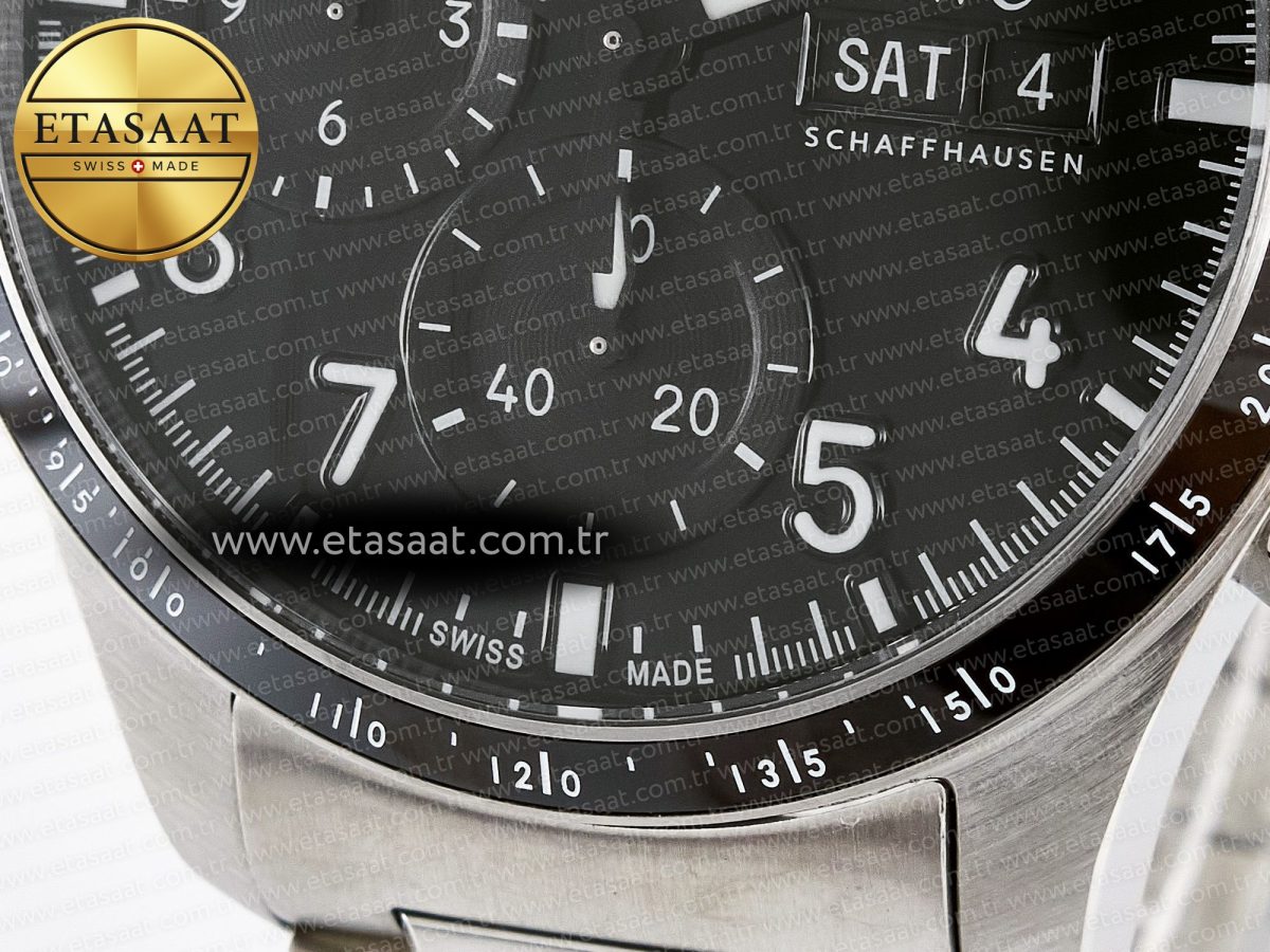 Pilot’s Watch IW388307 BLSF 1:1 Best Edition Performance Chronograph 41mm Mercedes-AMG F1 Team SS Black Dial On Stainless steel bracelet A7750 to 69385 - Görsel 12