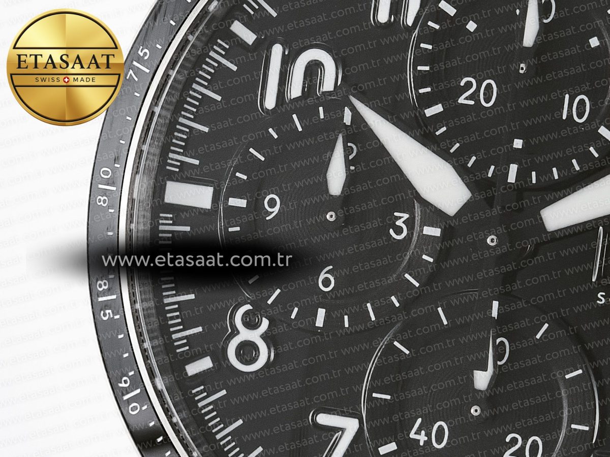 Pilot’s Watch IW388307 BLSF 1:1 Best Edition Performance Chronograph 41mm Mercedes-AMG F1 Team SS Black Dial On Stainless steel bracelet A7750 to 69385 - Görsel 13