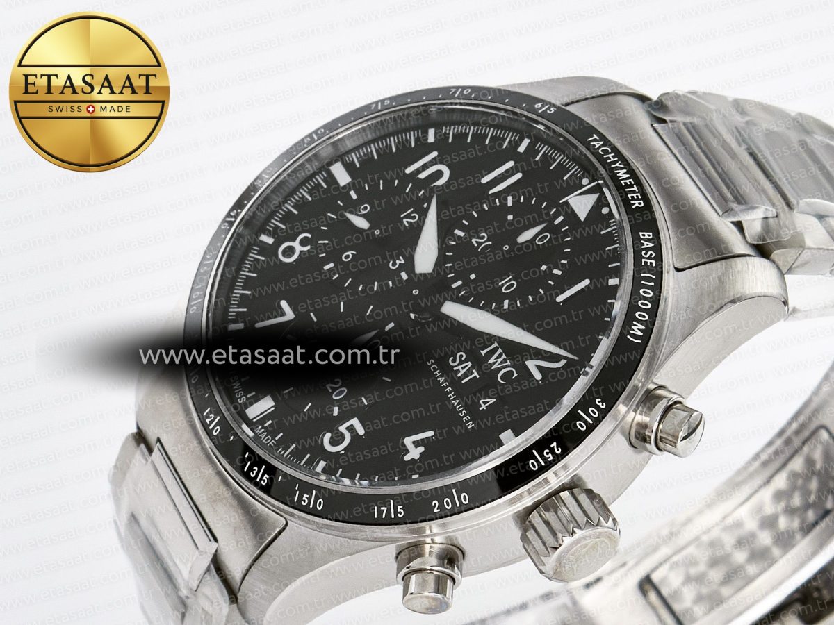 Pilot’s Watch IW388307 BLSF 1:1 Best Edition Performance Chronograph 41mm Mercedes-AMG F1 Team SS Black Dial On Stainless steel bracelet A7750 to 69385 - Görsel 6