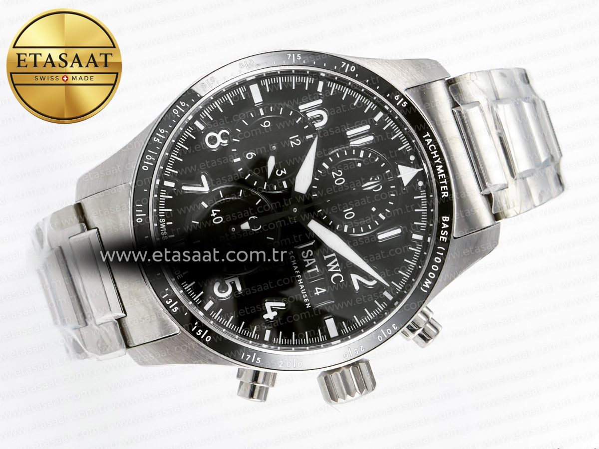 Pilot’s Watch IW388307 BLSF 1:1 Best Edition Performance Chronograph 41mm Mercedes-AMG F1 Team SS Black Dial On Stainless steel bracelet A7750 to 69385 - Görsel 8