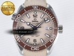 Planet Ocean 43.5mm SS VSF 1:1 Best Edition Brown Bezel Sand Dial on Sand Rubber Strap A8900 Super Clone - Görsel 4