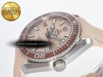 Planet Ocean 43.5mm SS VSF 1:1 Best Edition Brown Bezel Sand Dial on Sand Rubber Strap A8900 Super Clone - Görsel 6