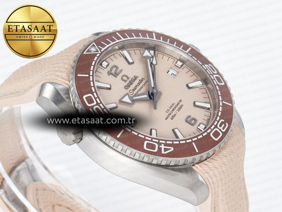 Planet Ocean 43.5mm SS VSF 1:1 Best Edition Brown Bezel Sand Dial on Sand Rubber Strap A8900 Super Clone - Görsel 7