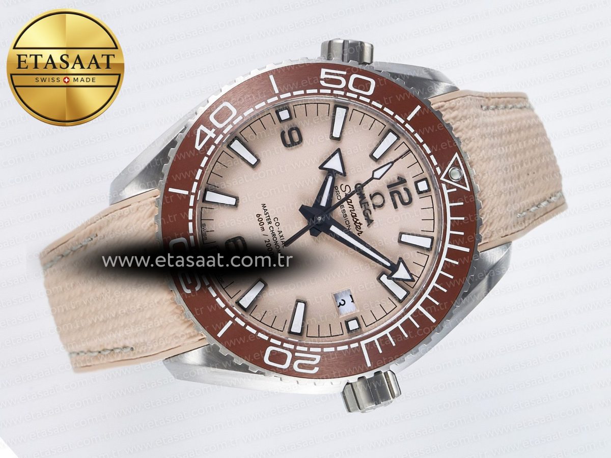 Planet Ocean 43.5mm SS VSF 1:1 Best Edition Brown Bezel Sand Dial on Sand Rubber Strap A8900 Super Clone - Görsel 8