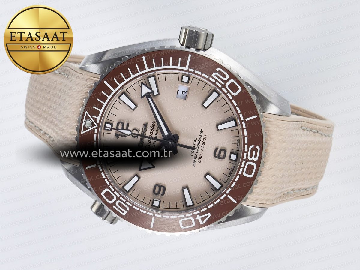 Planet Ocean 43.5mm SS VSF 1:1 Best Edition Brown Bezel Sand Dial on Sand Rubber Strap A8900 Super Clone - Görsel 9