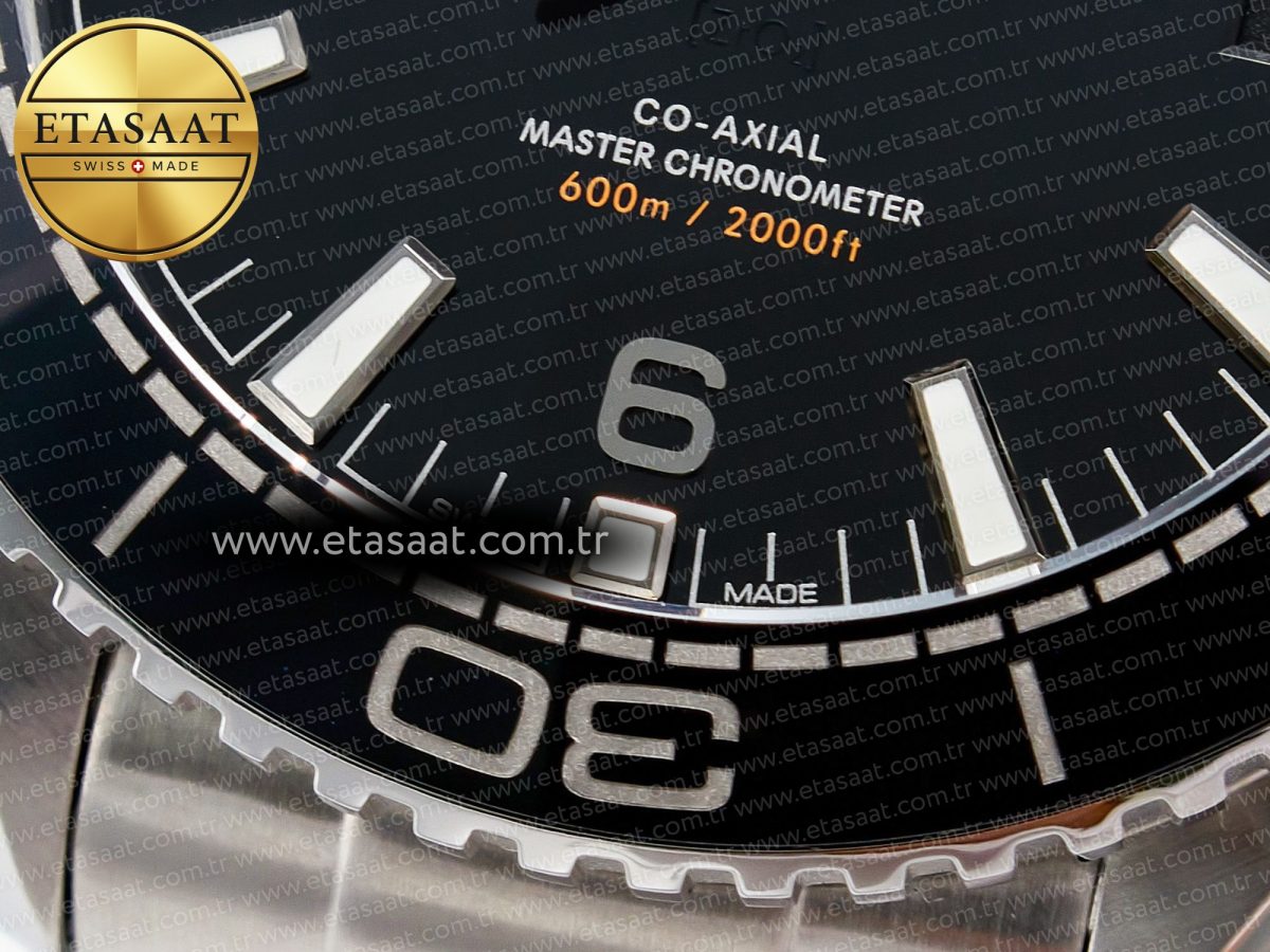 Planet Ocean 600M 39.5mm VSF 1:1 Best Edition Black Dial Black Ceramic Bezel on SS Bracelet A8800 - Görsel 12
