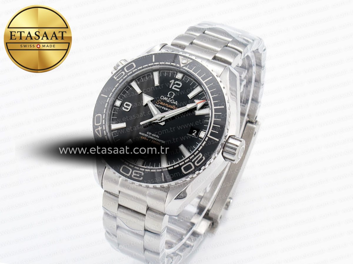 Planet Ocean 600M 39.5mm VSF 1:1 Best Edition Black Dial Black Ceramic Bezel on SS Bracelet A8800 - Görsel 2