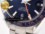 Planet Ocean 600M Co-Axial GMT 43.5mm VSF 1:1 Best Edition Blue Dial Blue Ceramic Bezel on SS Bracelet A8605 Super Clone - Görsel 13