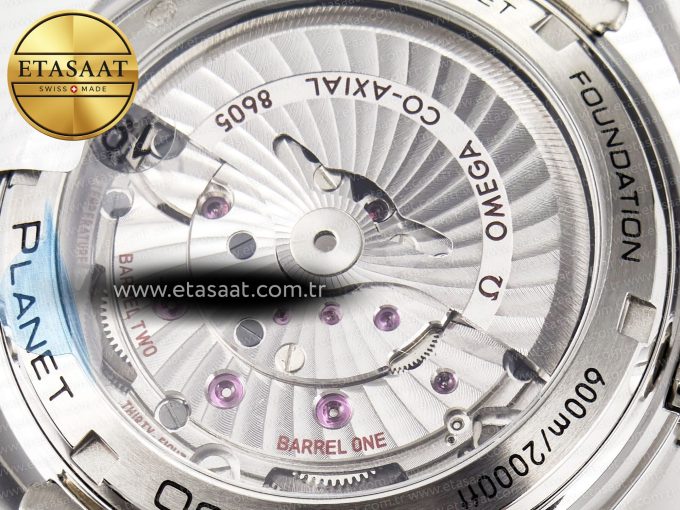 Planet Ocean 600M Co-Axial GMT 43.5mm VSF 1:1 Best Edition Blue Dial Blue Ceramic Bezel on SS Bracelet A8605 Super Clone - Görsel 19