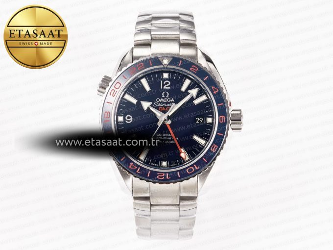 Planet Ocean 600M Co-Axial GMT 43.5mm VSF 1:1 Best Edition Blue Dial Blue Ceramic Bezel on SS Bracelet A8605 Super Clone - Görsel 3