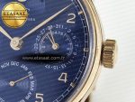 Portugieser Perpetual Calendar RG 5033 APSF 1:1 Best Edition Blue Dial on Blue Leather Strap A52610 Clone - Görsel 11