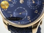 IWC Portugieser Perpetual Calendar 5033 Blue Dial on Blue Leather A52610 - Görsel 12