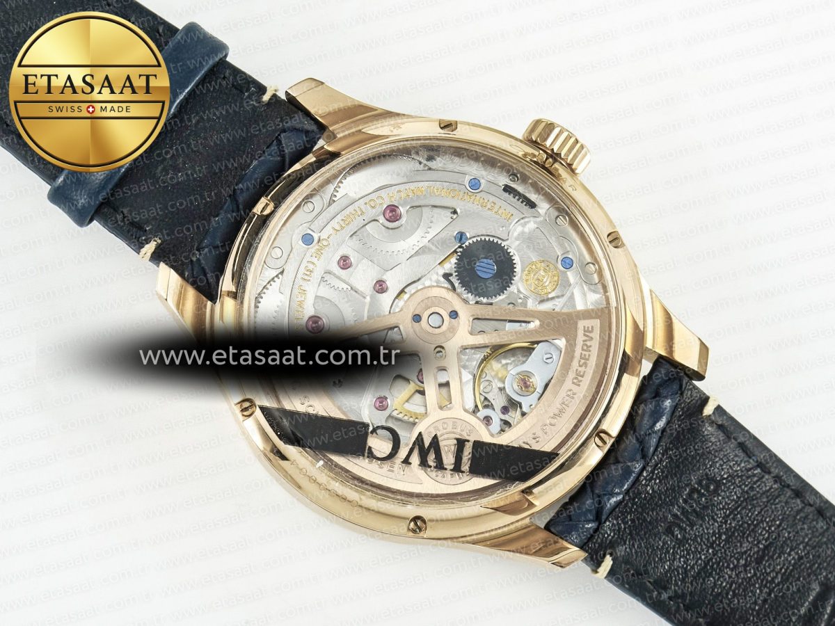 Portugieser Perpetual Calendar RG 5033 APSF 1:1 Best Edition Blue Dial on Blue Leather Strap A52610 Clone - Görsel 17