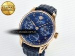 Portugieser Perpetual Calendar RG 5033 APSF 1:1 Best Edition Blue Dial on Blue Leather Strap A52610 Clone - Görsel 2