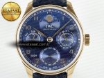 Portugieser Perpetual Calendar RG 5033 APSF 1:1 Best Edition Blue Dial on Blue Leather Strap A52610 Clone - Görsel 4