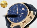 Portugieser Perpetual Calendar RG 5033 APSF 1:1 Best Edition Blue Dial on Blue Leather Strap A52610 Clone - Görsel 6