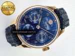 Portugieser Perpetual Calendar RG 5033 APSF 1:1 Best Edition Blue Dial on Blue Leather Strap A52610 Clone - Görsel 8