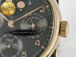 Portugieser Perpetual Calendar RG 5033 APSF 1:1 Best Edition Gray Dial on Black Leather Strap A52610 Clone - Görsel 11