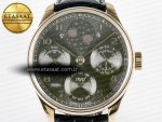 Portugieser Perpetual Calendar RG 5033 APSF 1:1 Best Edition Gray Dial on Black Leather Strap A52610 Clone - Görsel 4